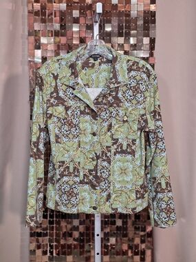 Attitude Ornate Print Jacket | Southwestern-Style Patterned Layer | Size Small